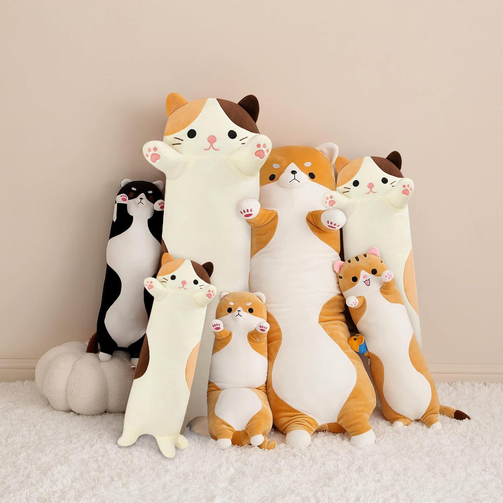 PEACH CAT long cat pillow is vacuum-packed and easy to revive with sun or dryer.