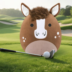 Peach Cat Quarter Horse plush snout design with sporty charm for collectors.