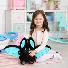 PEACH CAT bat-bunny plush featuring ears and wings, ideal for imaginative play