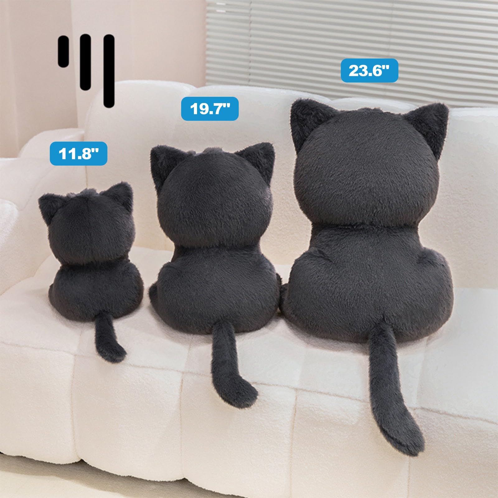 PEACH CAT vacuum-packaged plush ready to reveal fluffy inside after unpacking.