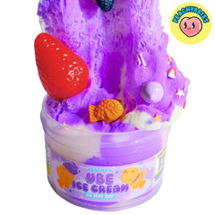 Scented Peachybbies Ube Ice Cream Cloud Slime bottle emitting dessert-inspired aroma