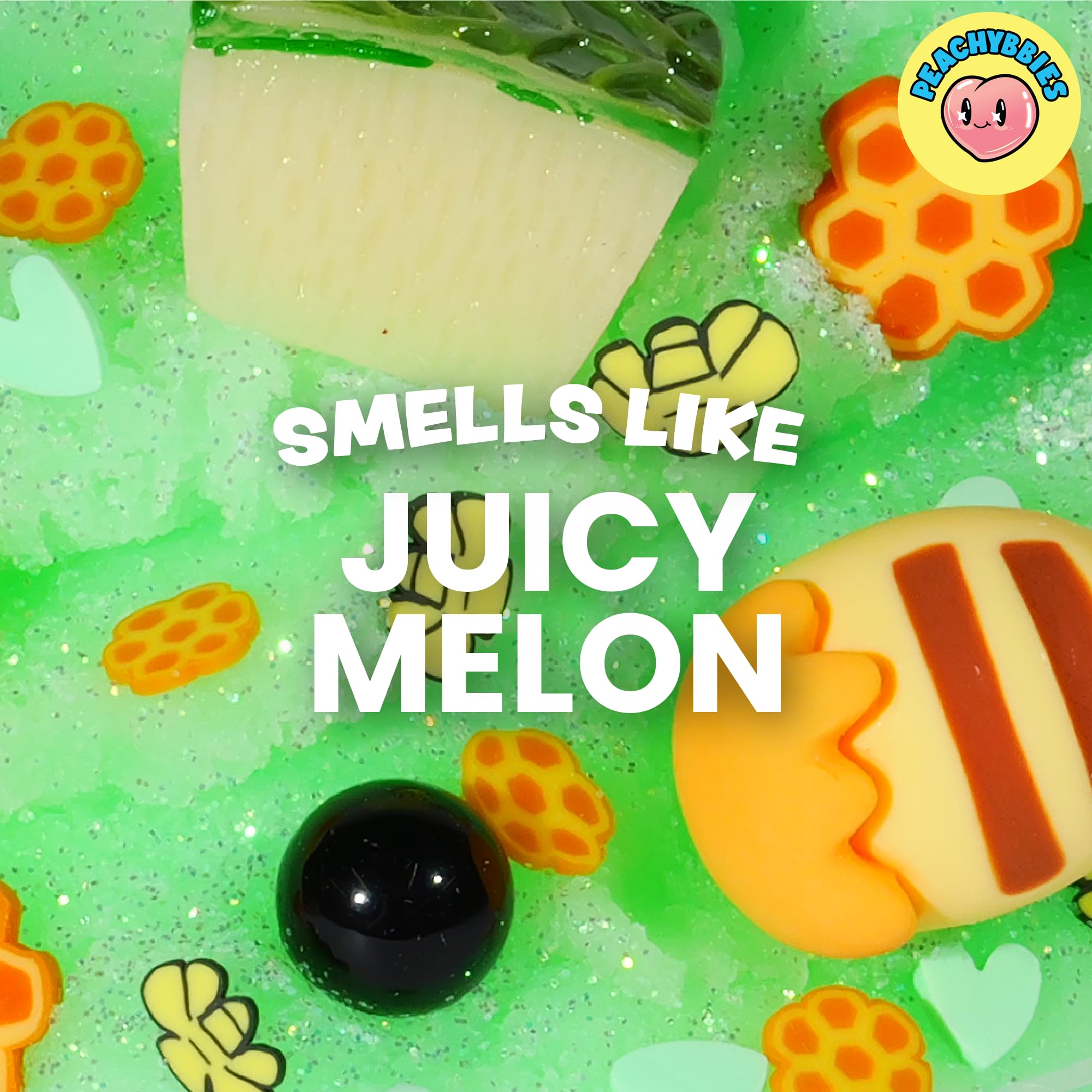 Peachybbies slime with honeycomb pop texture for stress relief
