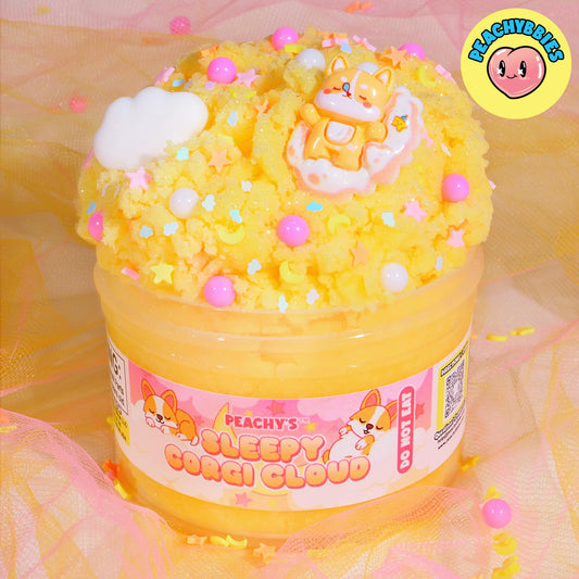 Peachybbies Sleepy Corgi Cloud slime add-ins for playful texture variety.