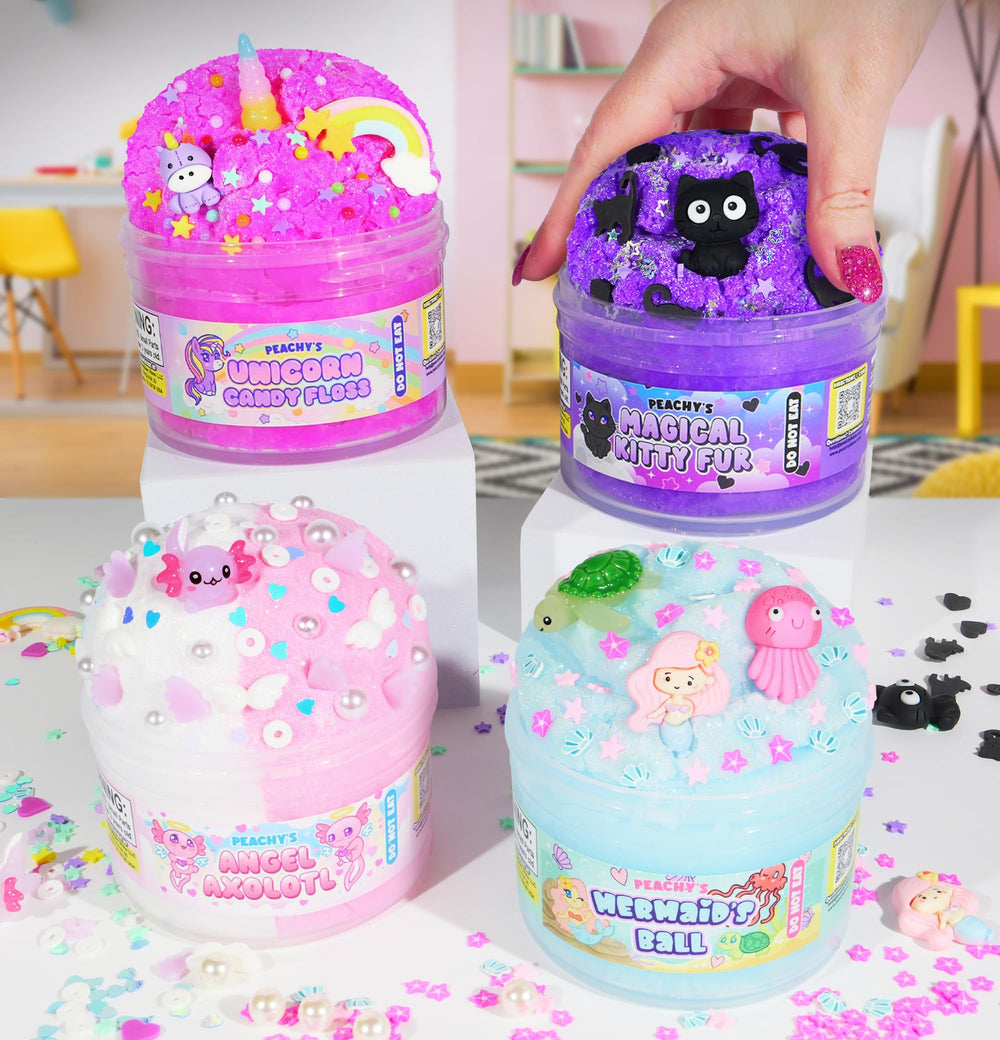 Peachybbies reusable container keeps slime fresh between play sessions