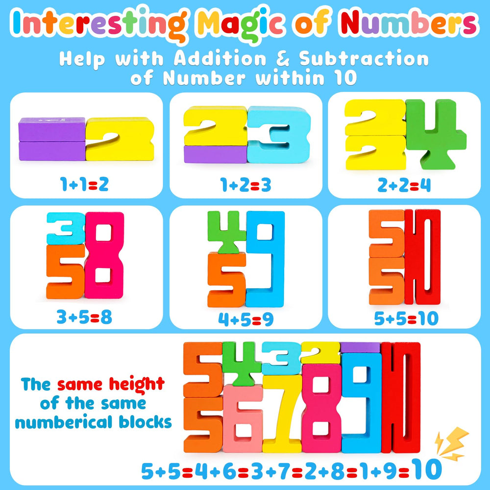 Peacurh wooden blocks with rounded edges for safe play.