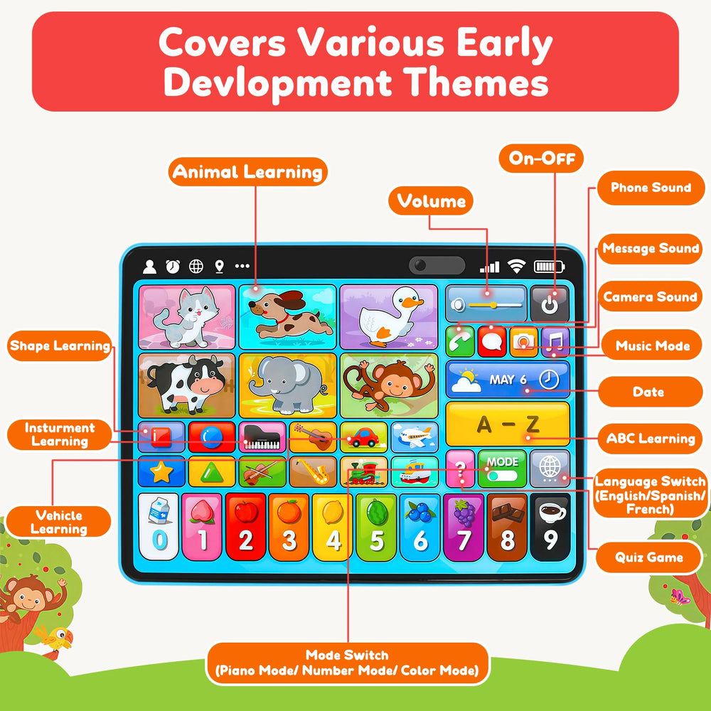 Peacurh Tablet Numbers and Animals supports counting practice and vocabulary.