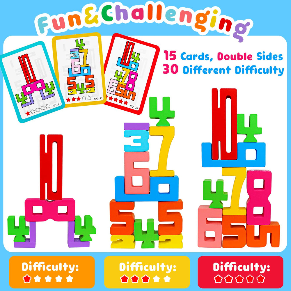 Peacurh toddler stacking challenge builds balance and focus.