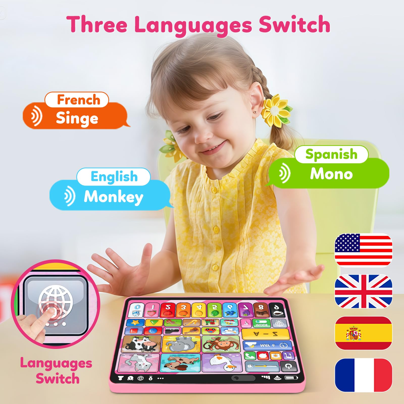 Peacurh tablet music mode icon encourages listening skills