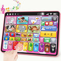 Peacurh pink trilingual learning tablet front view highlighting language learning