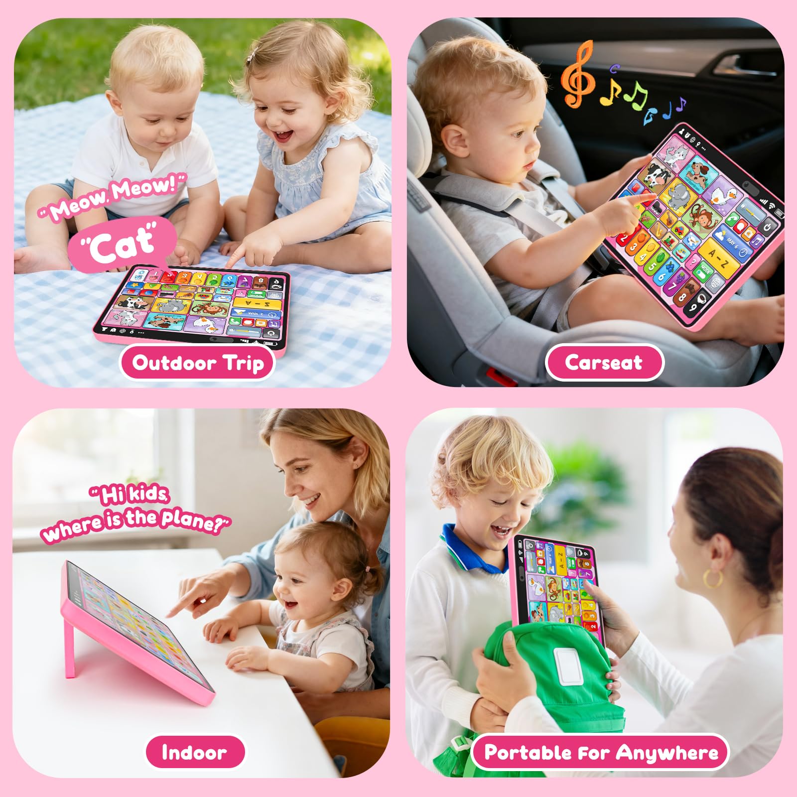 Peacurh pretend play icons simulate real tablet use