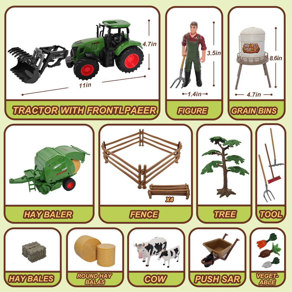 Peagprav Bale Haying set demonstrates hay handling and cooperative play opportunities.