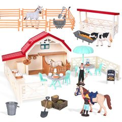 Peagprav Horse Club Arena with barn and fence invites imaginative play and storytelling.