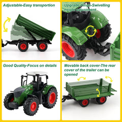 Peagprav tractor frontloader gripper enhances hands-on play and motor skills.