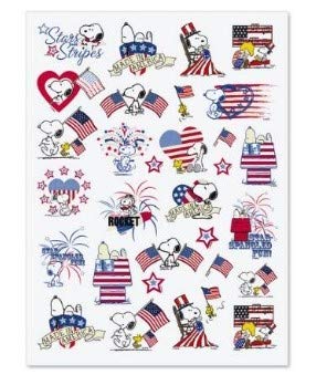 Peanuts 5-sheets set front view with 118 stickers for versatile seasonal crafts