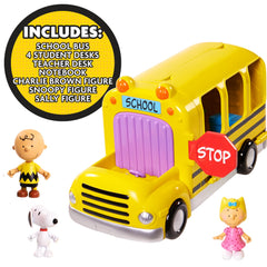 Peanuts Charlie Brown's School Bus open classroom view for storytelling and learning moments.