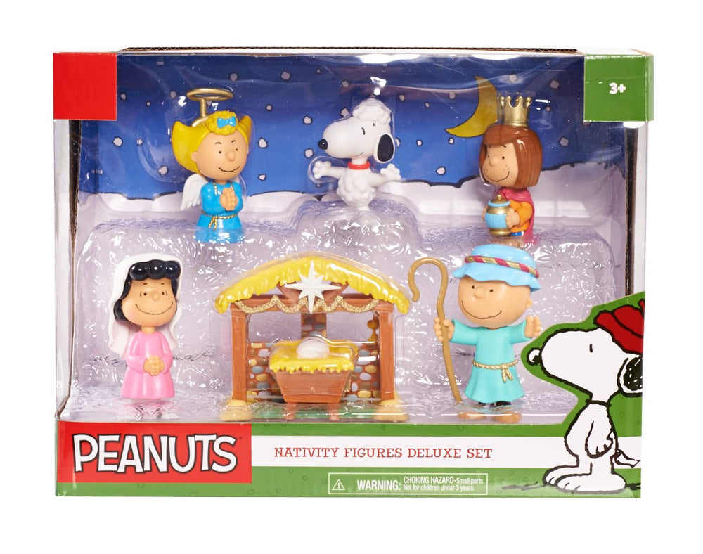 Peanuts Charlie Brown figure from the Christmas Nativity Deluxe Set for festive display