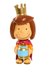 Peanuts manger with cradle component anchors the nativity scene