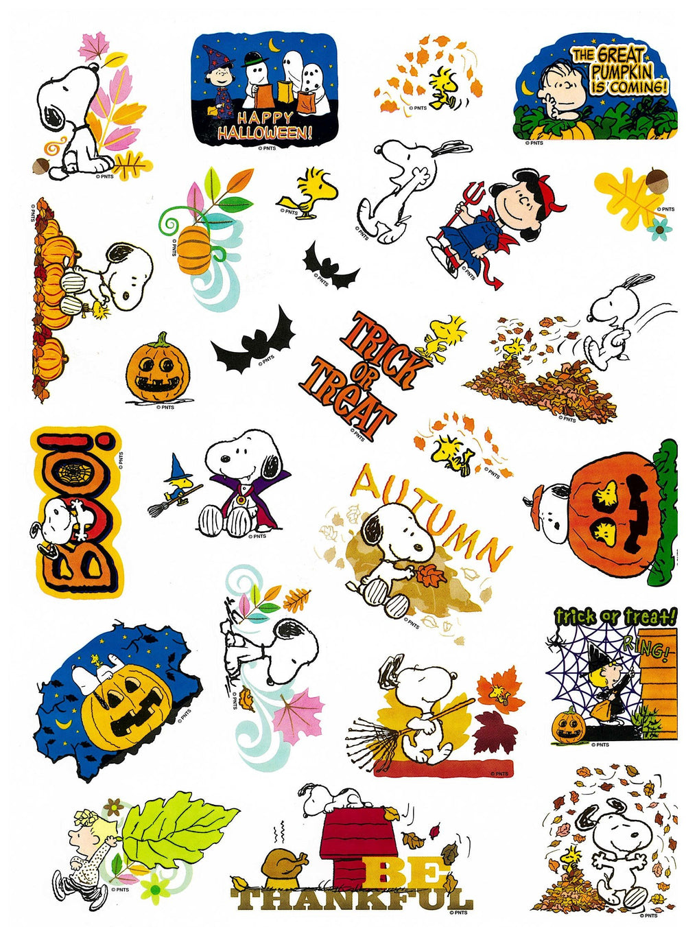 Peanuts Snoopy Charlie Brown Christmas sticker sheet for holiday decor