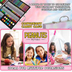 Peanuts Snoopy inspiration art case contents help keep art space organized.