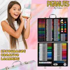 Peanuts Snoopy inspiration art case with watercolors inspires expressive painting sessions.