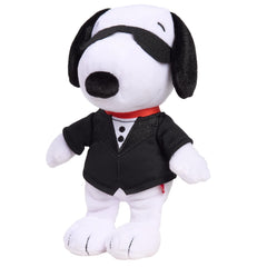 Peanuts Snoopy Secret Agent plush on shelf a charming display piece
