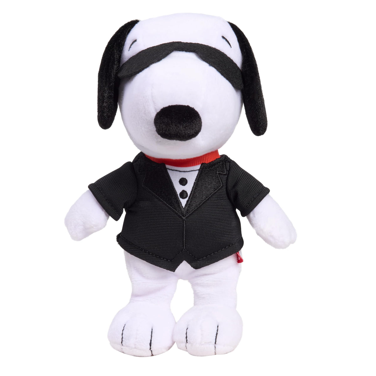 Peanuts Snoopy Secret Agent plush front view with soft fabric for cozy hugs