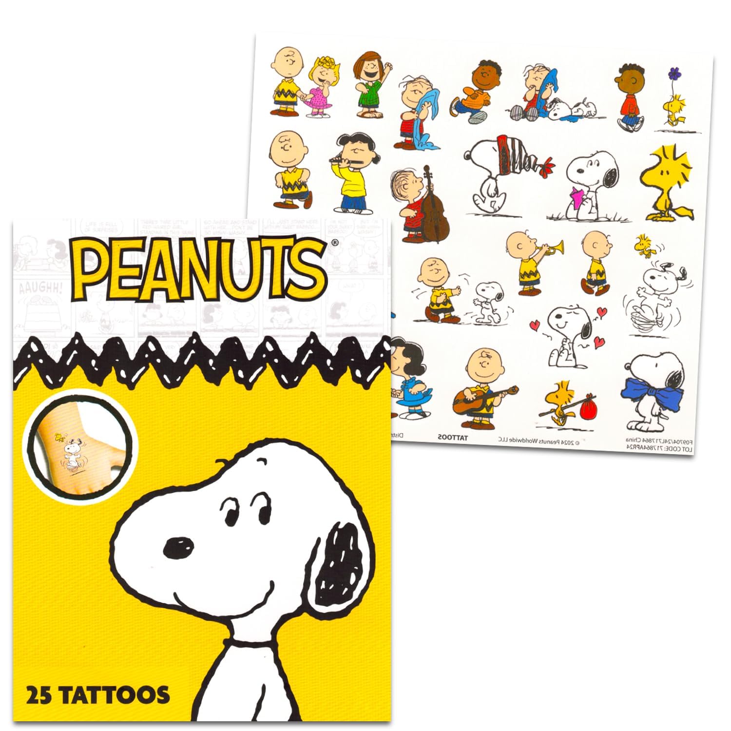 Peanuts Charlie Brown tattoos for party giveaways and fun