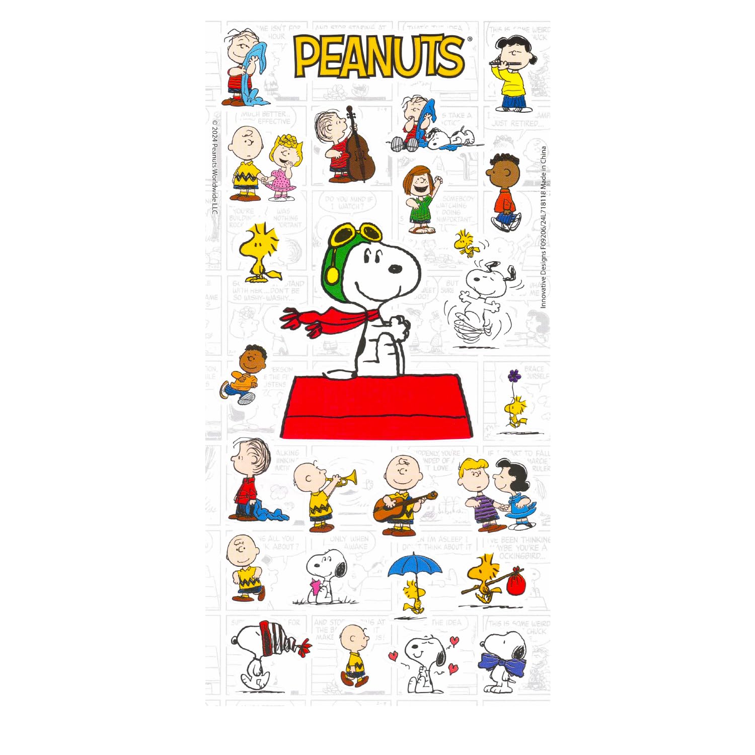Peanuts party favors set with stickers and tattoos for celebrations