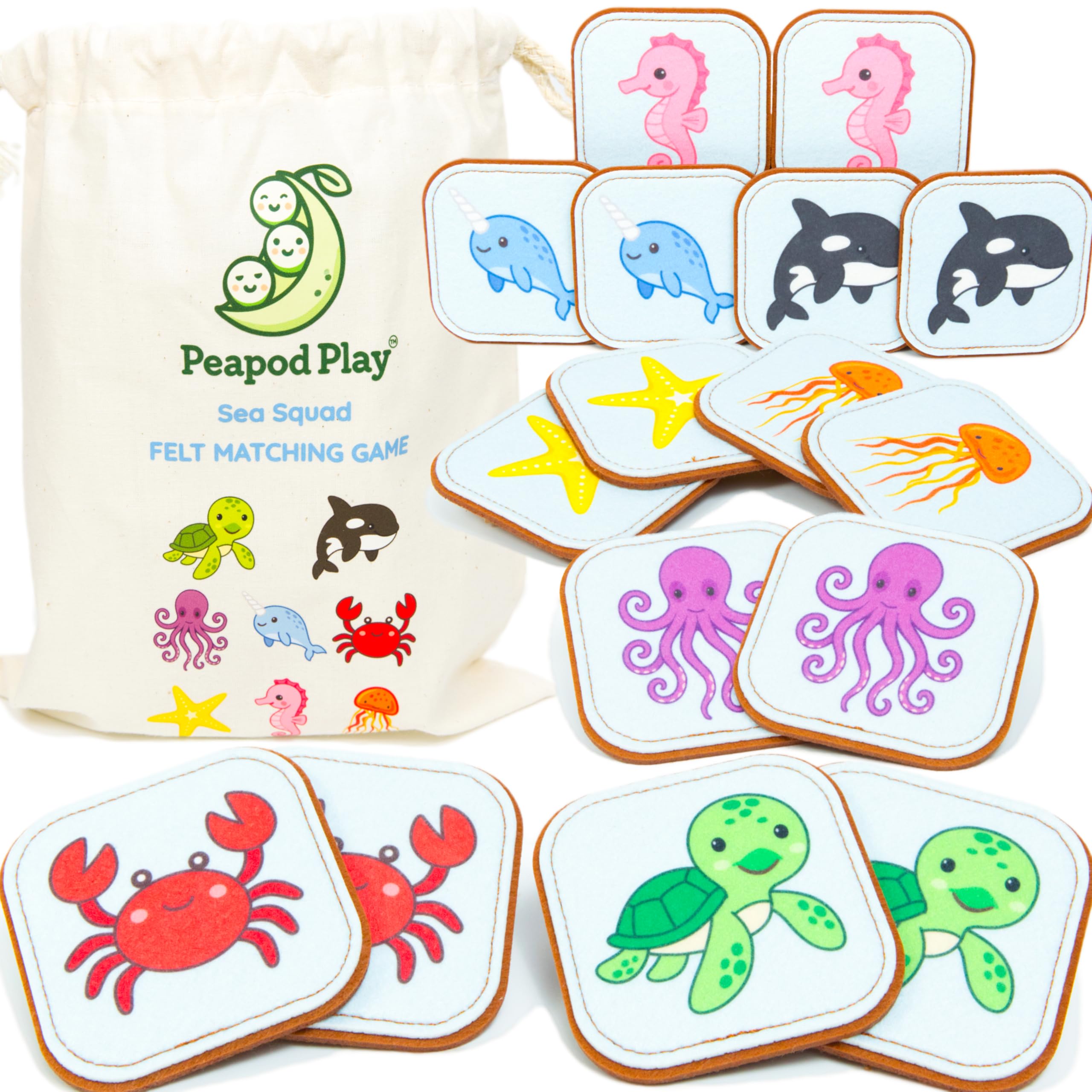 Peapod Play turtle card for memory play and storytelling