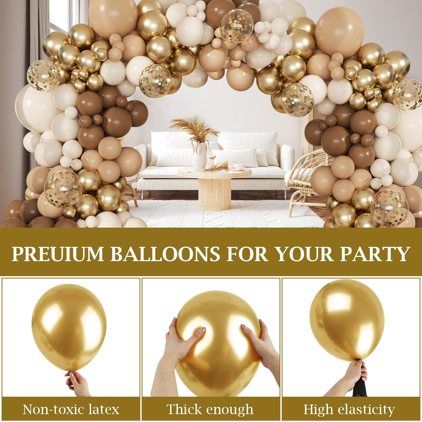 PEASUG balloon arch strip and tools help shape a smooth professional arch