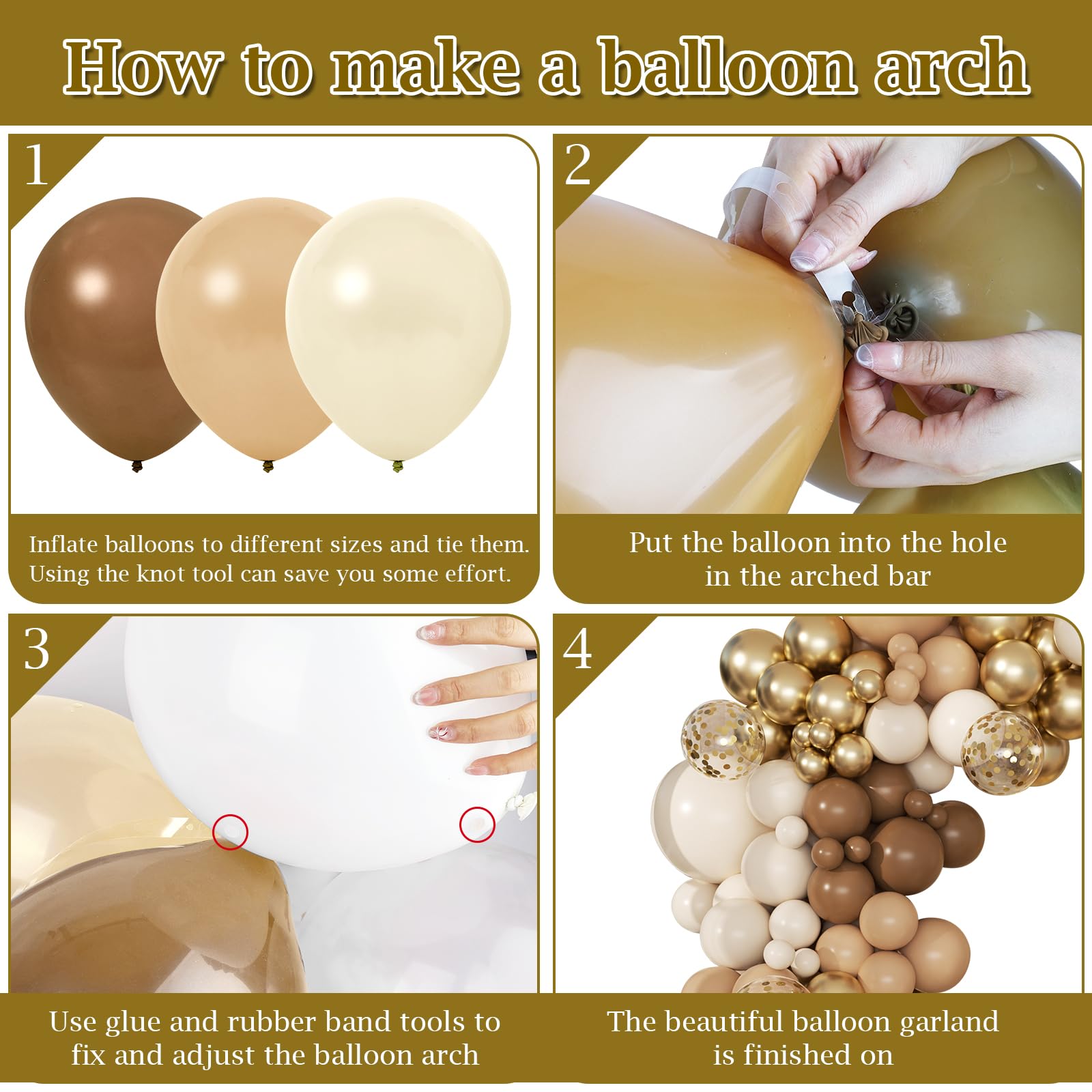 PEASUG gold confetti balloons add subtle sparkle to photos and dessert tables
