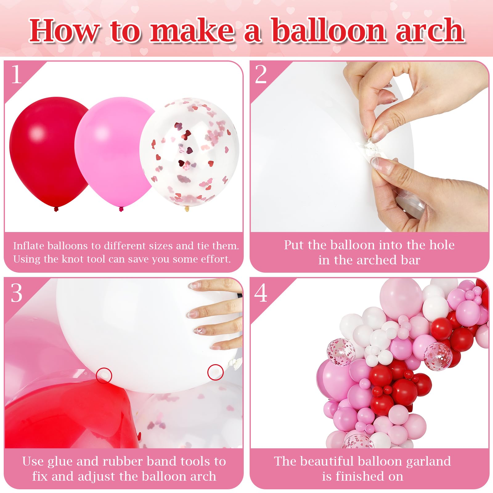 PEASUG balloon tying tool simplifies shaping a perfect arch.