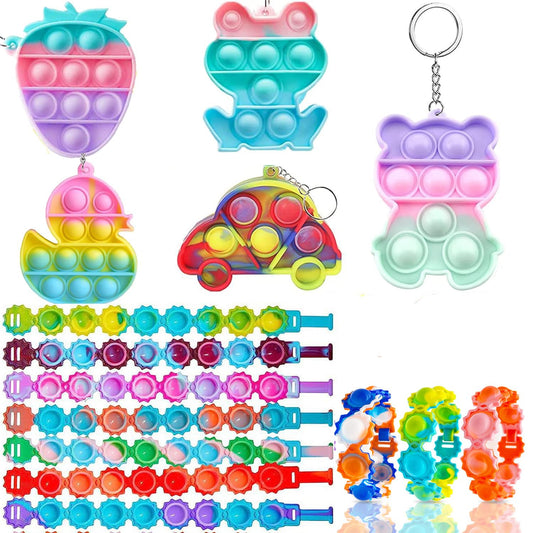 Pebatoor pop fidget toys keychains for tactile play and fun