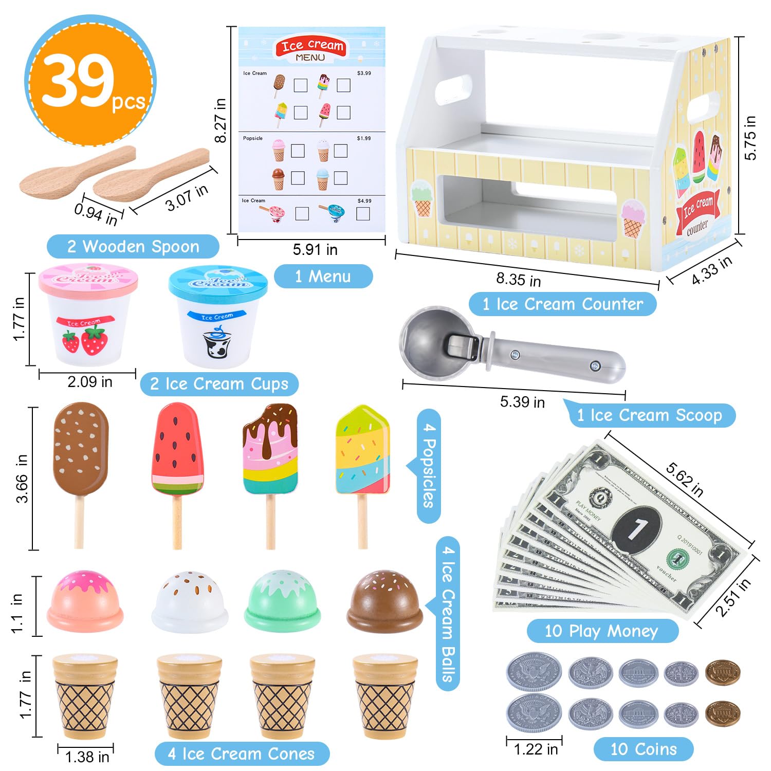Peccvon wooden ice cream stand popsicle display inspires flavor storytelling.
