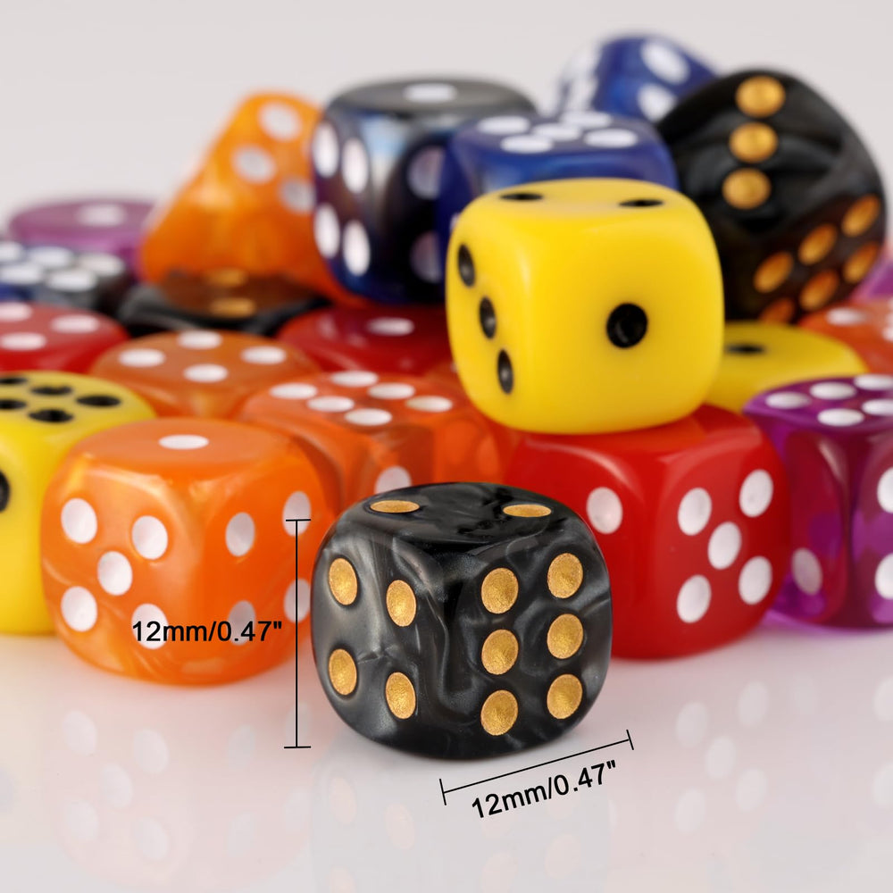 PECHOI dice stored in portable box for on-the-go games