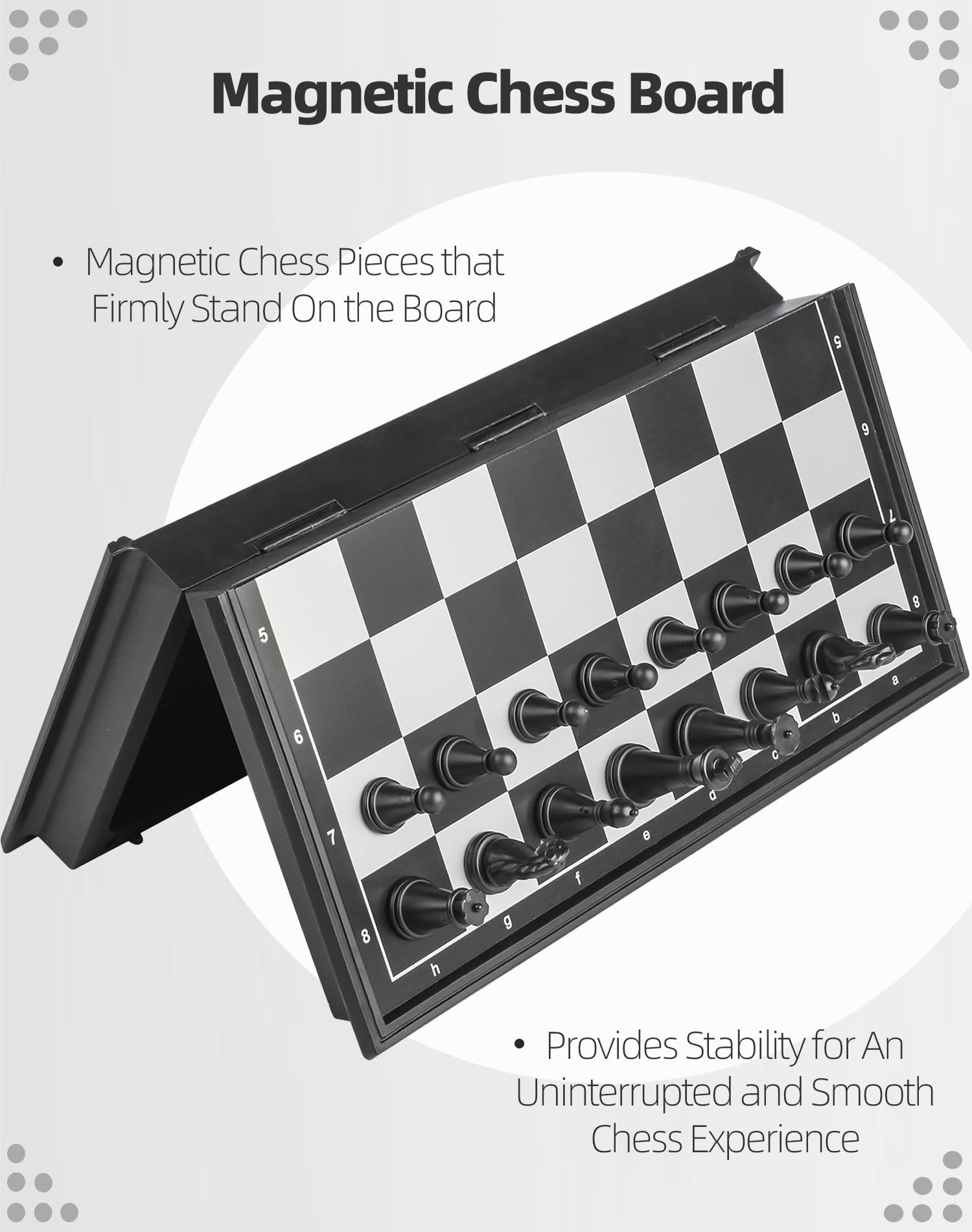 Pedolini magnetic pieces that stay firmly on the board for stable play
