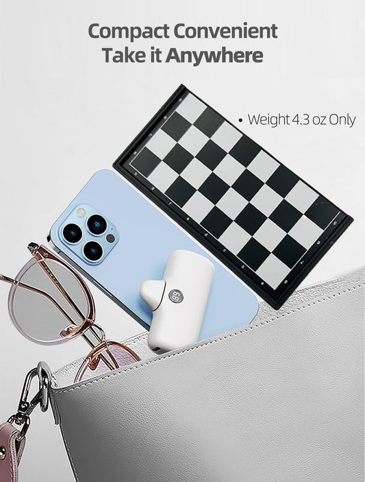 Pedolini pocket chess set in compact 5.9-inch size for easy carry
