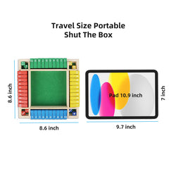 Pedolini Shut The Box dice in vibrant colors adding excitement and quick decisions
