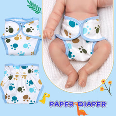 Pedolltree dino trousers; versatile bottom layer for seventeen to twenty-two inch dolls.