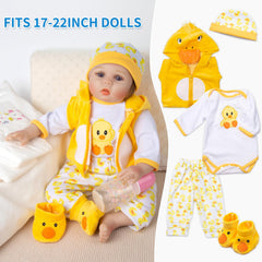 Pedolltree jumpsuit in yellow duck theme, simple dressing for dolls.