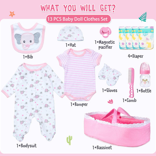 Pedolltree elephant bib complements outfits and helps quick changes during play.