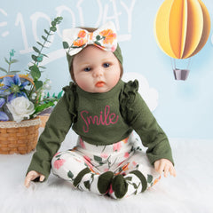 Pedolltree floral-print pants for 24-inch reborn dolls.