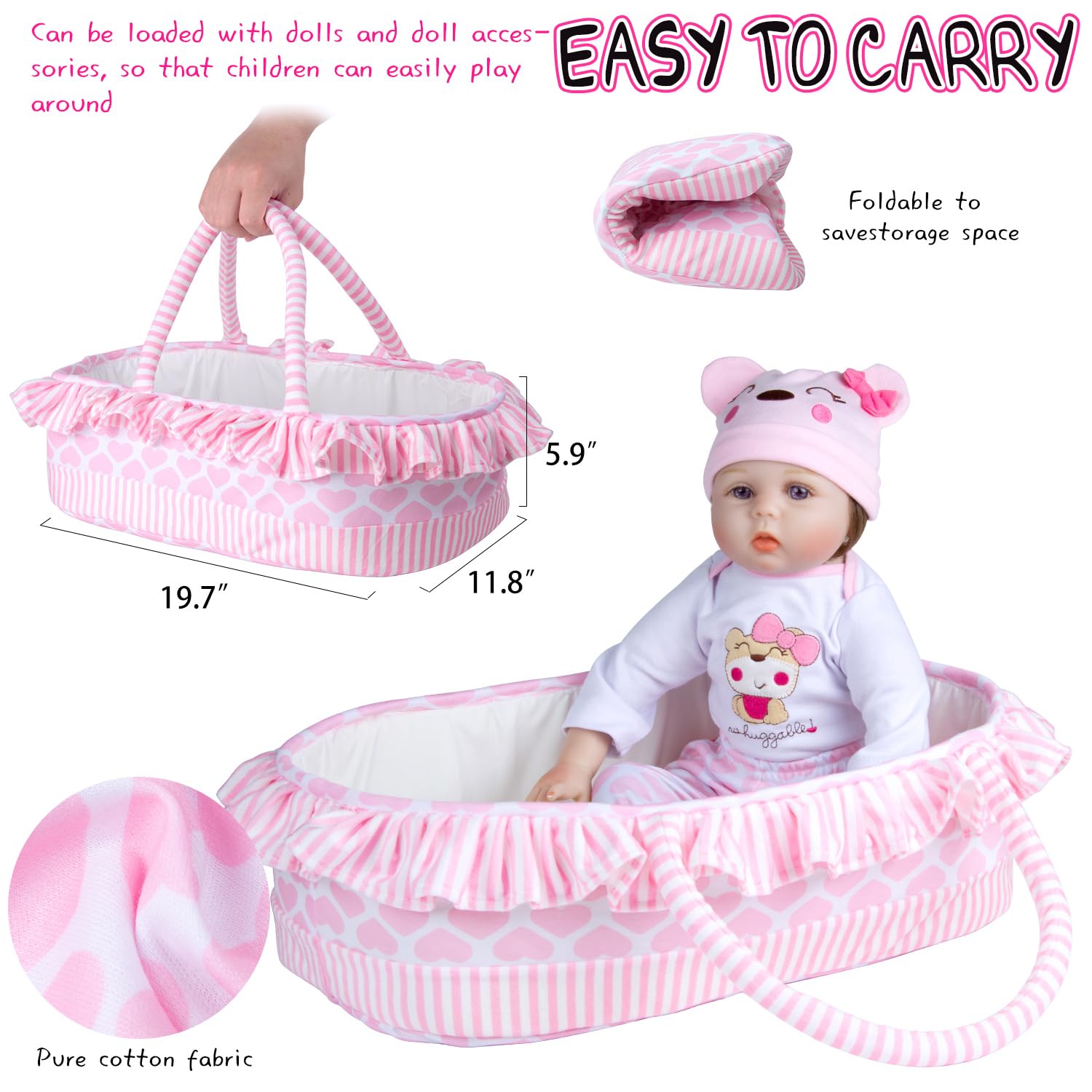 Pedolltree love heart pants for cute, versatile doll outfits.