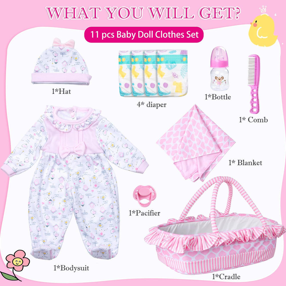 Pedolltree pink heart blanket for cozy doll moments.