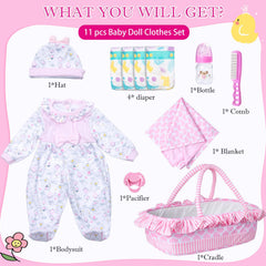 Pedolltree pink heart blanket for cozy doll moments.