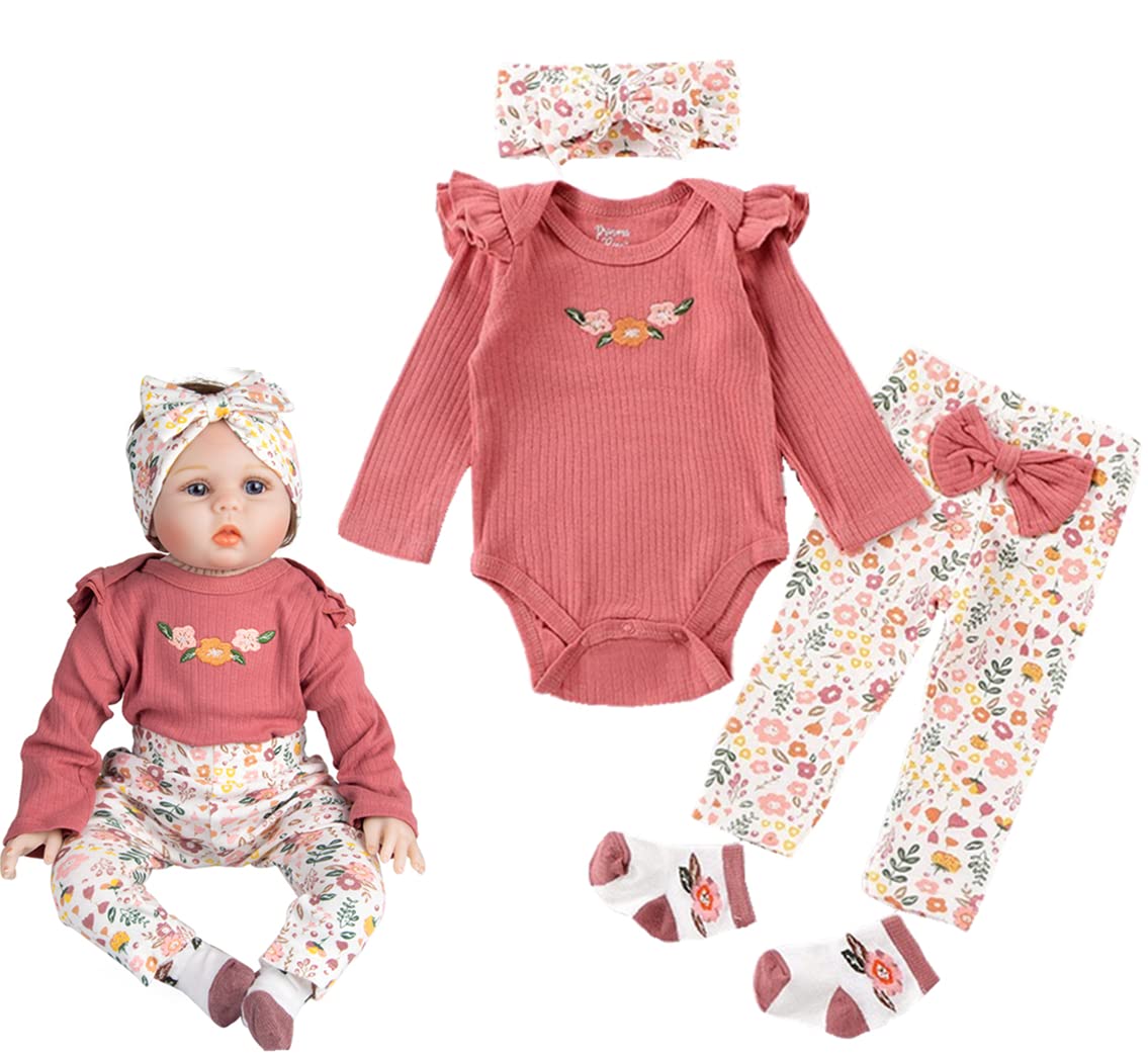 Pedolltree Reborn 22in girl jumpsuit for stylish, easy-care play outfits.
