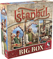 Pegasus Spiele Istanbul Big Box USA Edition cover, previewing an expansive bazaar with ready-to-play expansions.