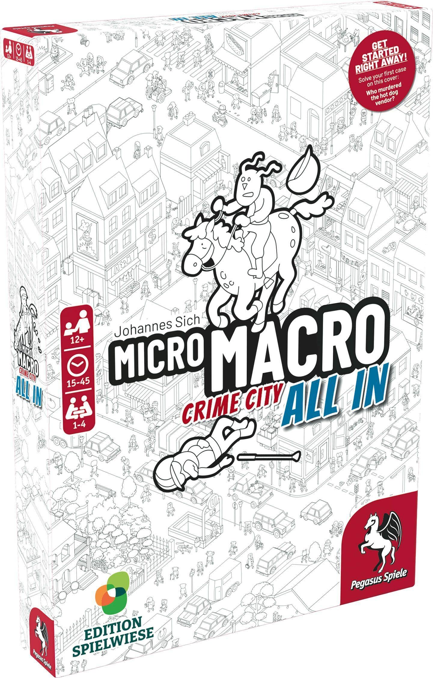 Pegasus Spiele MicroMacro Crime City 3 All In city map for immersive sleuthing.