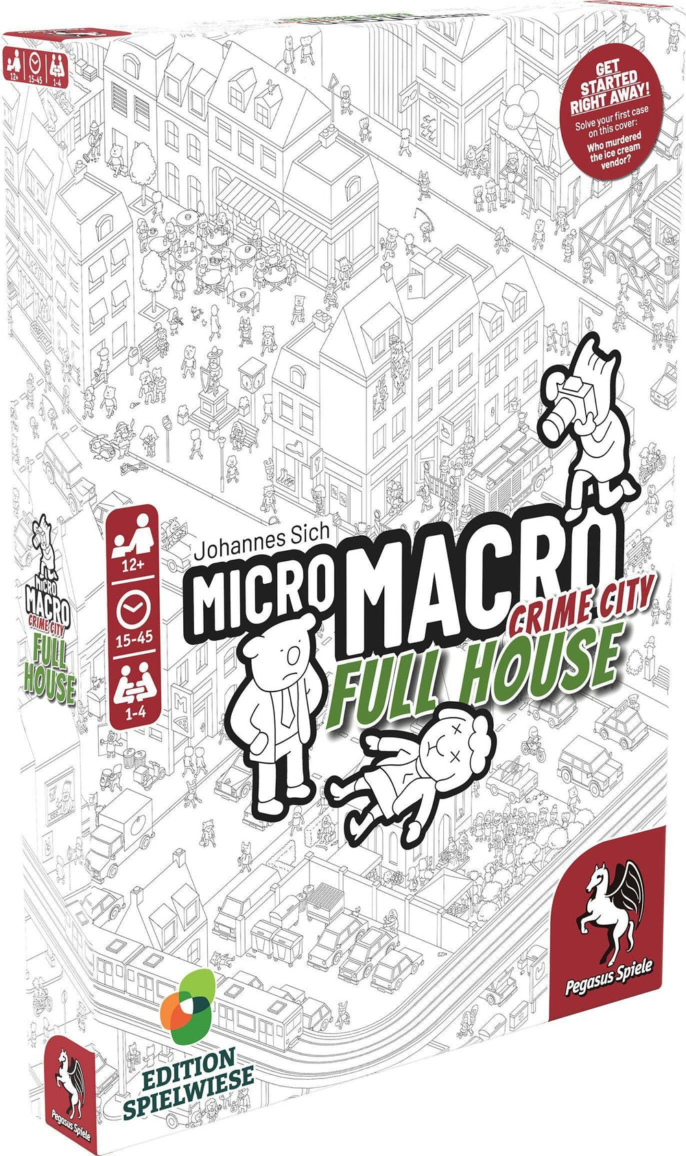 Pegasus Spiele MicroMacro map detail supports cooperative detective play.