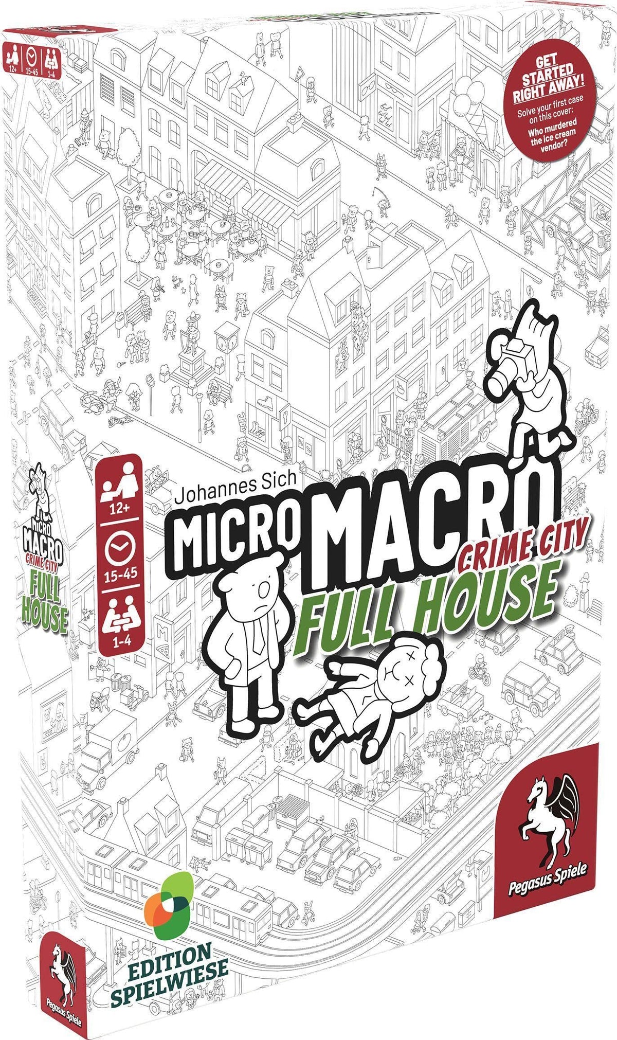 Pegasus Spiele MicroMacro map detail supports cooperative detective play.
